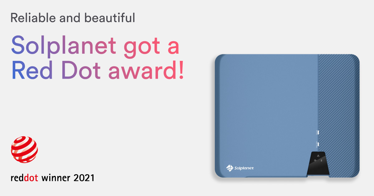 Solplanet hybrid inverter Red Dot Design Award
