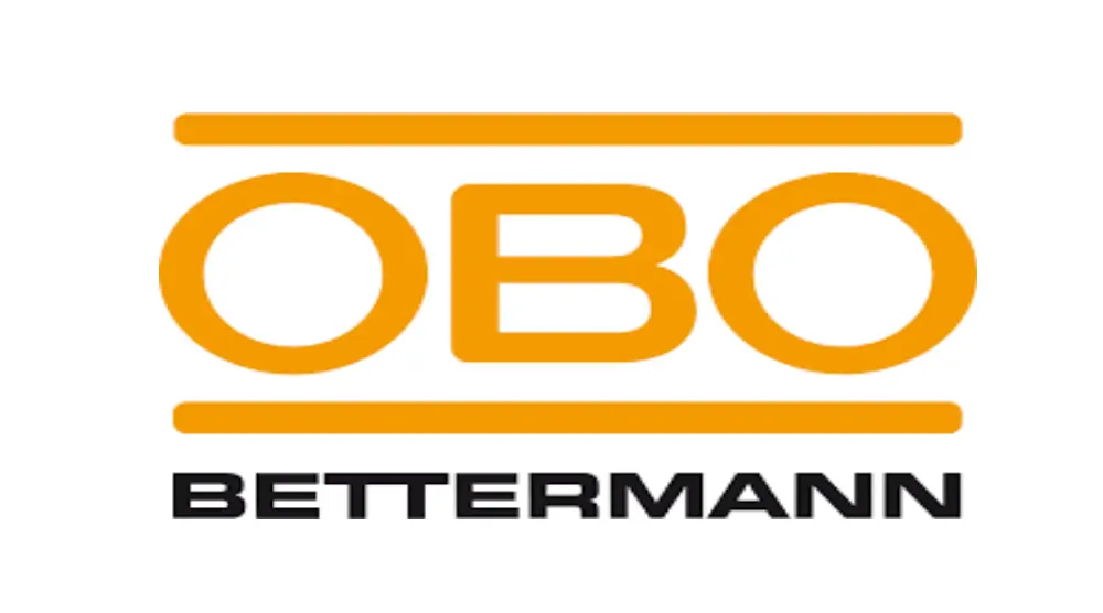 Logo of Obo Bettermann, leading provider of electrical wholesale supplies for installers and distributors, specializing in solar and power inverters.