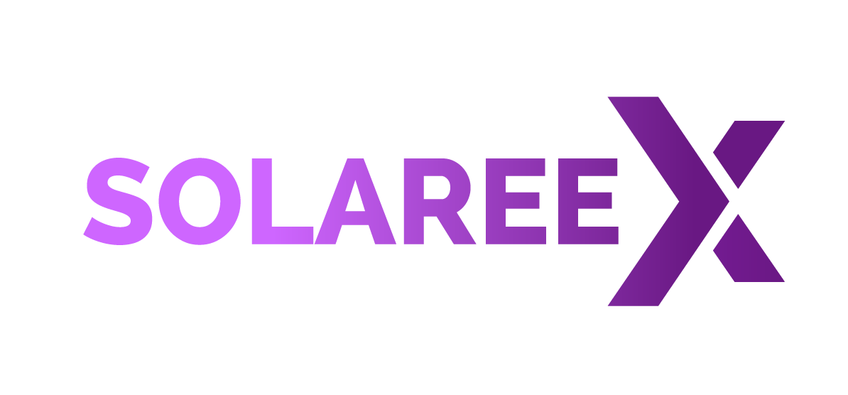 SolarEEX logo with solar cables, mounting systems, switches, and disconnects