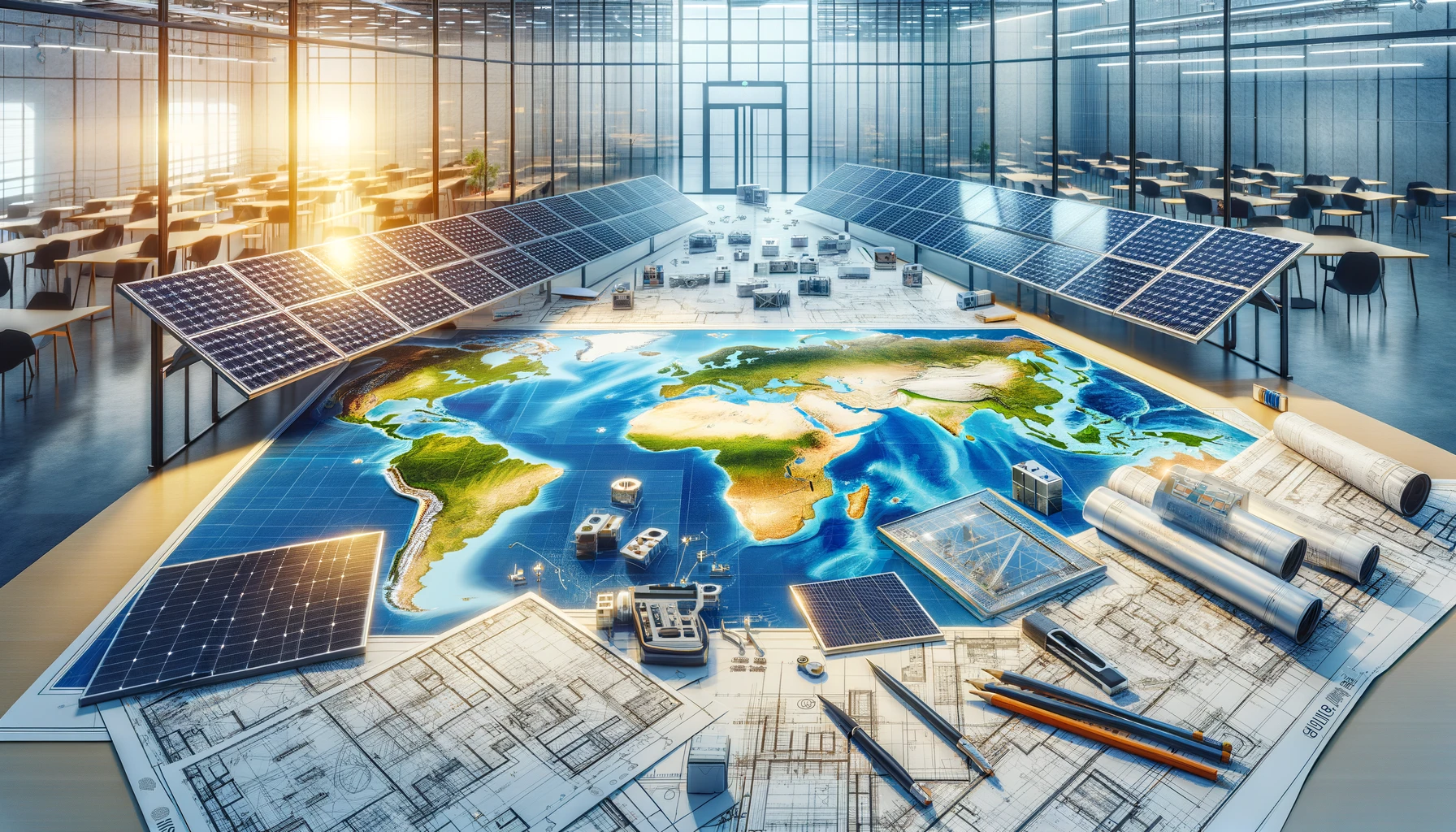 Aerial view of solar panels on rooftops in urban landscape, showcasing solar design standards across Europe, UK, and the USA 🌍☀️ #SolarPower #RenewableEnergy #SustainableDesign