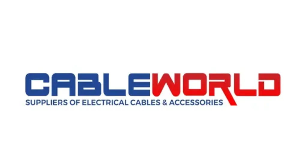 CableWorld logo – Leading European wholesale distributor and installer of solar cables, inverters, and PV components.