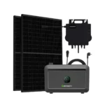 Growatt 900 Wp balcony solar power plant with NEO 800M-X microinverter and NOAH 2000 energy storage unit, supplied by a European solar wholesaler for professional installers and resellers.