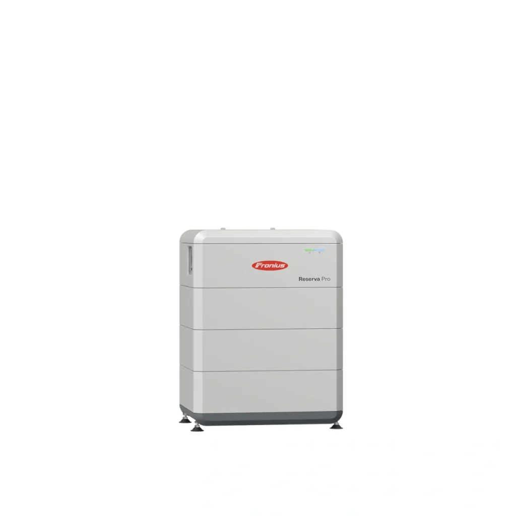 Fronius Reserva Pro 12.0 battery set with 11.9 kWh usable capacity, high-voltage solar battery energy storage system for hybrid residential PV installations supplied by European solar wholesaler.