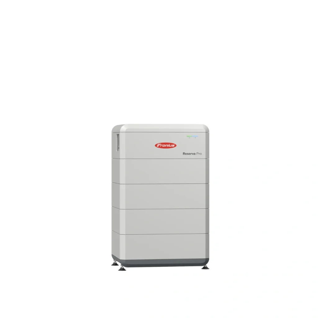 Fronius Reserva Pro 16.0 battery set with 15.9 kWh usable capacity, high-voltage solar battery energy storage system for residential and light commercial PV installations supplied by European solar wholesaler.