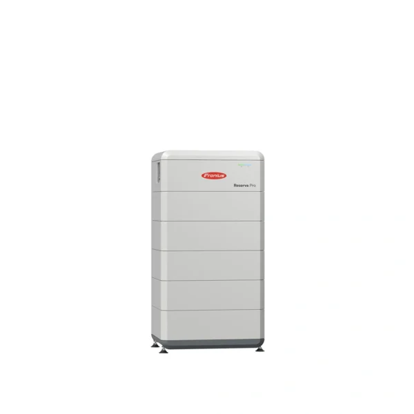 Fronius Reserva Pro 20.0 battery set with 19.9 kWh usable capacity, high-voltage solar battery energy storage system for hybrid photovoltaic installations supplied by European solar wholesaler.