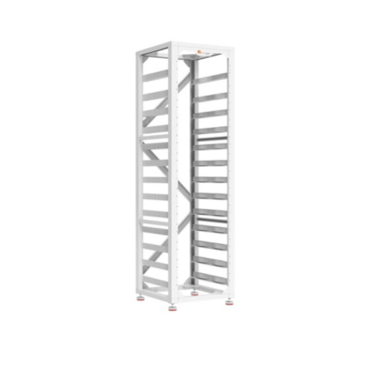 Felicity Solar FLH48100R13G1-G2 battery rack case for 12 LiFePO4 solar battery modules with BMS, designed for professional energy storage installations in Europe
