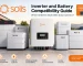 Solis inverter and battery compatibility guide showing compatible BYD, Pylontech, Dyness, GSL Energy, WECO and Pytes battery systems